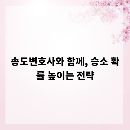 송도변호사와 함께, 승소 확률 높이는 전략