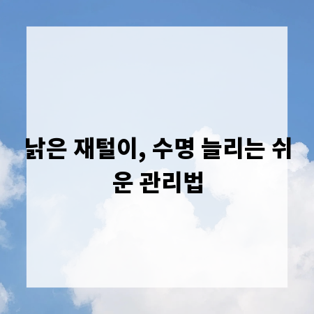 낡은 재털이, 수명 늘리는 쉬운 관리법