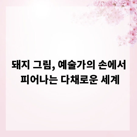 돼지 그림, 예술가의 손에서 피어나는 다채로운 세계