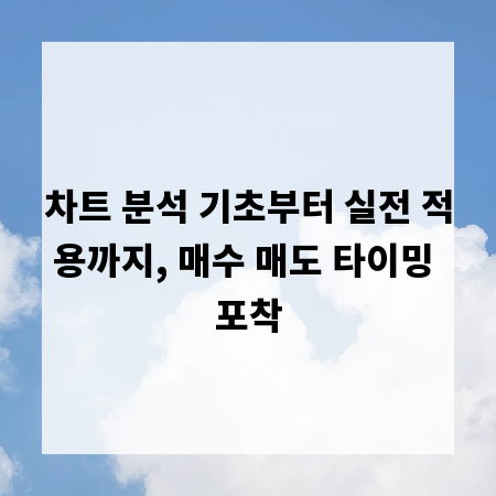 차트 분석 기초부터 실전 적용까지, 매수 매도 타이밍 포착