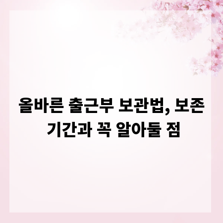 올바른 출근부 보관법, 보존 기간과 꼭 알아둘 점