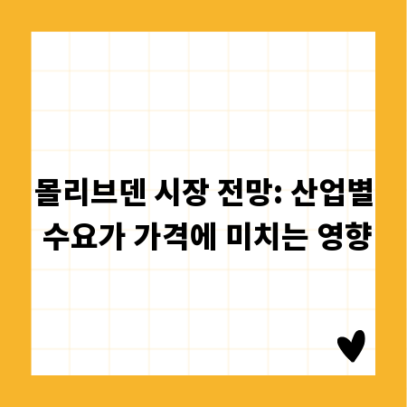 몰리브덴 시장 전망: 산업별 수요가 가격에 미치는 영향