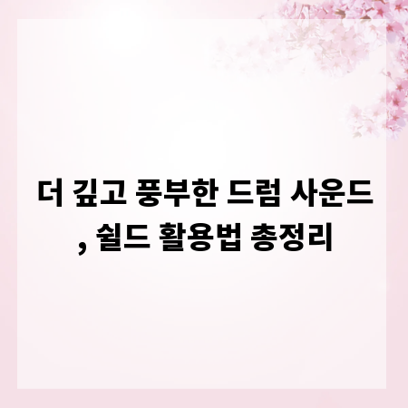 더 깊고 풍부한 드럼 사운드, 쉴드 활용법 총정리