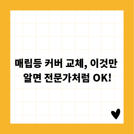 매립등 커버 교체, 이것만 알면 전문가처럼 OK!