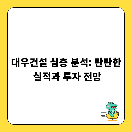 대우건설 심층 분석: 탄탄한 실적과 투자 전망