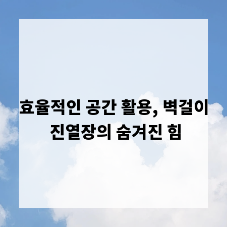 효율적인 공간 활용, 벽걸이 진열장의 숨겨진 힘