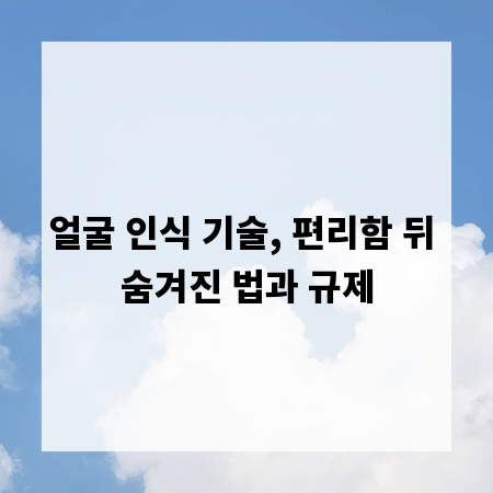 얼굴 인식 기술, 편리함 뒤 숨겨진 법과 규제