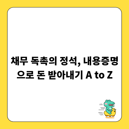 채무 독촉의 정석, 내용증명으로 돈 받아내기 A to Z
