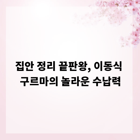 집안 정리 끝판왕, 이동식 구르마의 놀라운 수납력