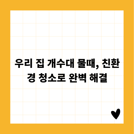 우리 집 개수대 물때, 친환경 청소로 완벽 해결