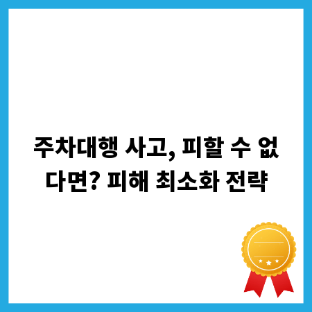 주차대행 사고, 피할 수 없다면? 피해 최소화 전략