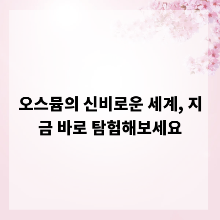 오스뮴의 신비로운 세계, 지금 바로 탐험해보세요