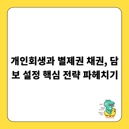 개인회생과 별제권 채권, 담보 설정 핵심 전략 파헤치기