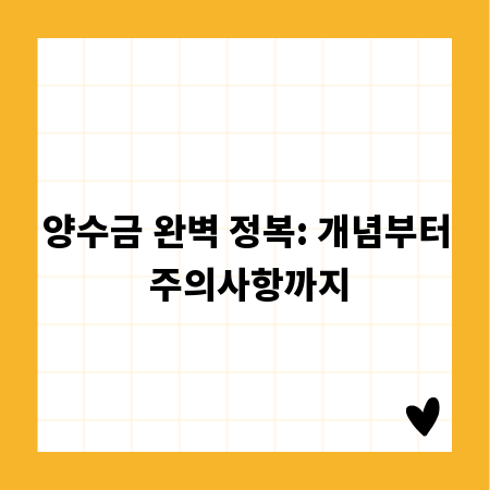 양수금 완벽 정복: 개념부터 주의사항까지