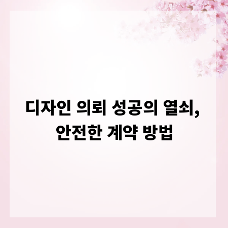 디자인 의뢰 성공의 열쇠, 안전한 계약 방법