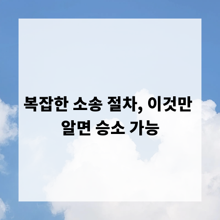 복잡한 소송 절차, 이것만 알면 승소 가능