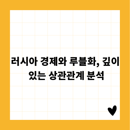 러시아 경제와 루블화, 깊이 있는 상관관계 분석