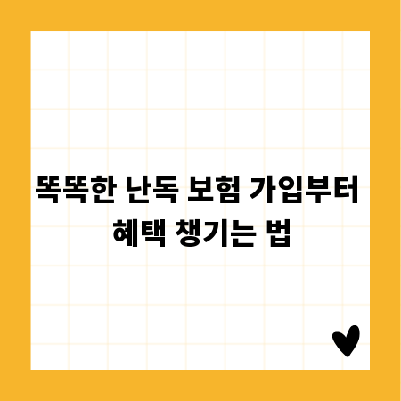똑똑한 난독 보험 가입부터 혜택 챙기는 법