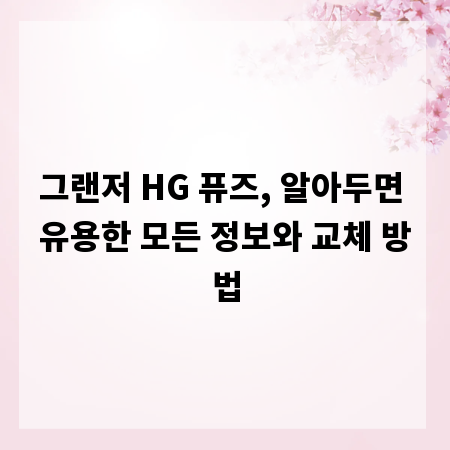 그랜저 HG 퓨즈, 알아두면 유용한 모든 정보와 교체 방법