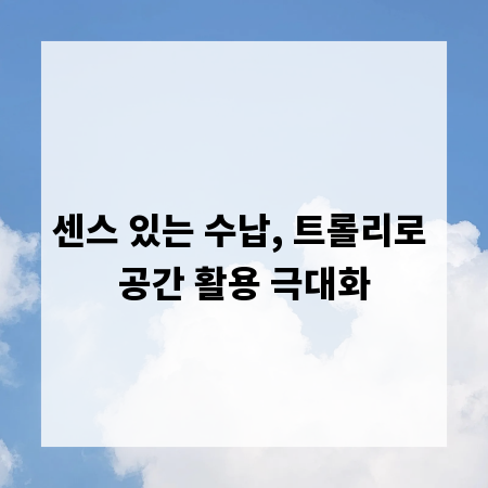 센스 있는 수납, 트롤리로 공간 활용 극대화