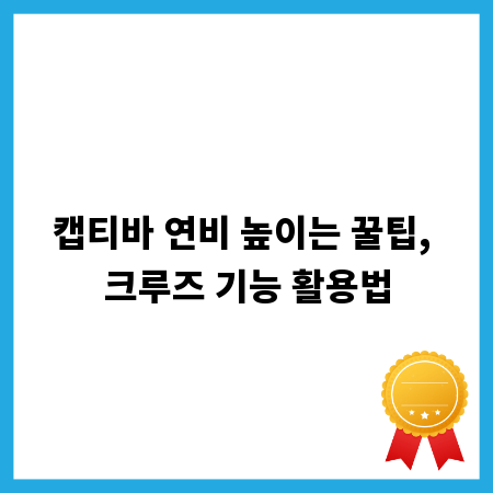 캡티바 연비 높이는 꿀팁, 크루즈 기능 활용법