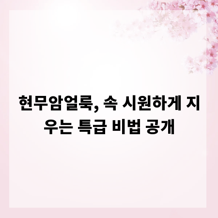현무암얼룩, 속 시원하게 지우는 특급 비법 공개
