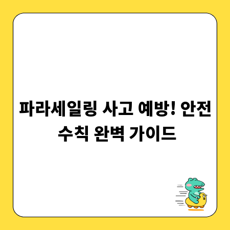 파라세일링 사고 예방! 안전 수칙 완벽 가이드