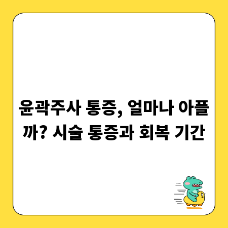 윤곽주사 통증, 얼마나 아플까? 시술 통증과 회복 기간